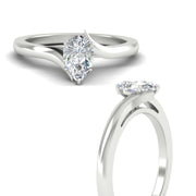 Twisted Shank Solitaire Engagement Ring